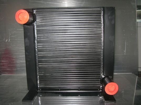 Aleta da placa preta que solda o permutador de calor do óleo hidráulico para a máquina escavadora/rolo vibratile