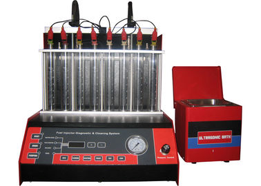 Teste do injector de combustível do desempenho e máquina da limpeza com banho ultra-sônico separado