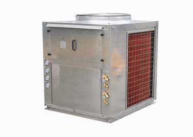 Ar exterior a unidade de condensação de refrigeração do compressor do rolo canalizou condicionador de ar rachado